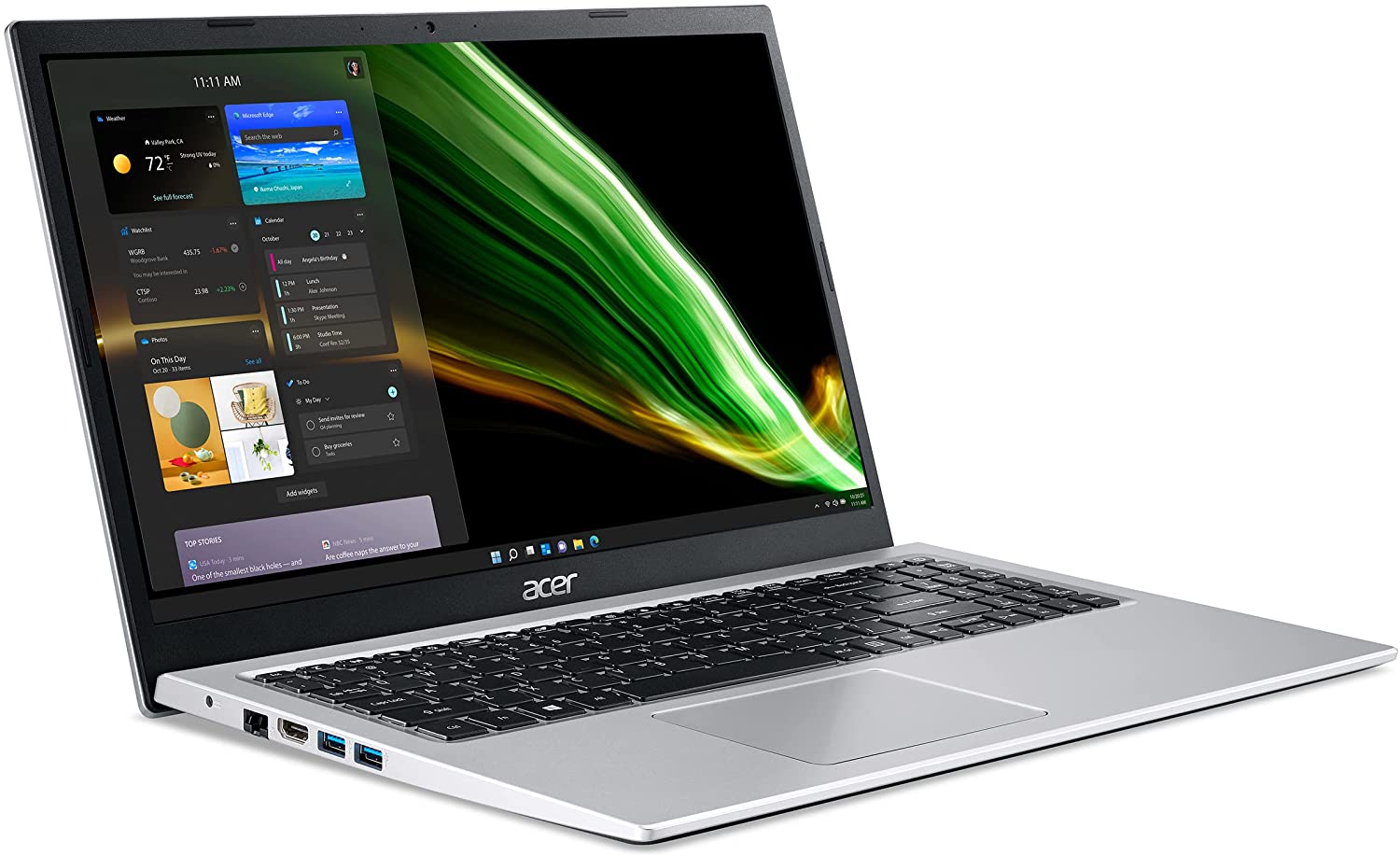 Acer Aspire 3 A315-58G-7461 PC Portatile, Notebook con Processore Intel Core i7-1165G7, RAM 16 GB DDR4, 512 GB PCIe NVMe SSD, Display 15.6